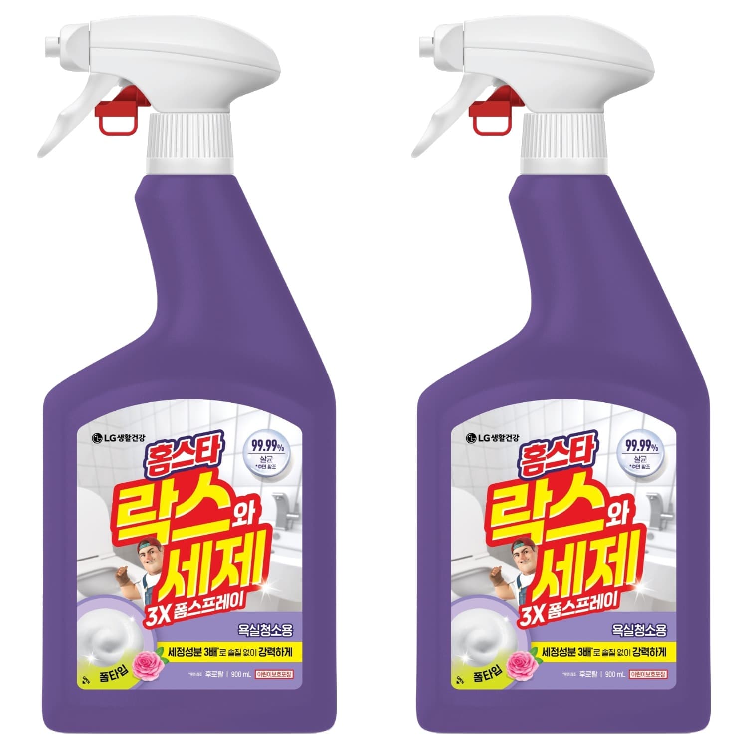 홈스타 락스와세제 3X 폼스프레이 후로랄 욕실청소용